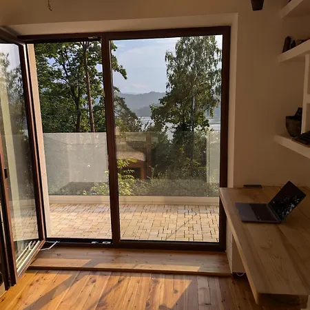 Villa W Lesie Z Widokiem Na Jezioro I Gory Oraz Prywatnym Basenem, Sauna, Kominkiem, Lasem I Ogrodem
