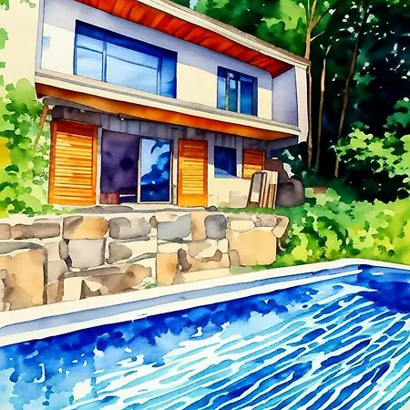 Modernistyczna Poety I Aktorki, Z Widokiem Na Jezioro I Gory Oraz Prywatnym Basenem, Sauna, Kominkiem, Lasem I Ogrodem